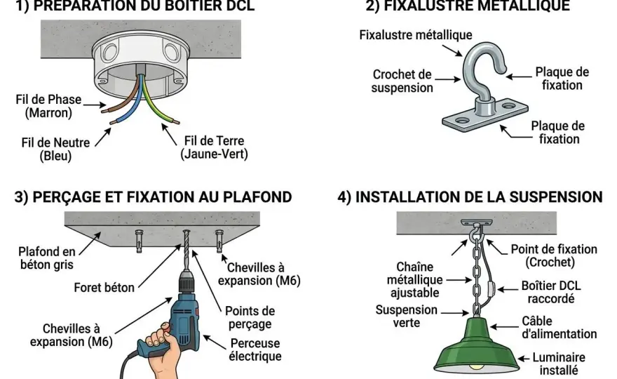 Installer un luminaire au plafond - Le guide complet et sûr