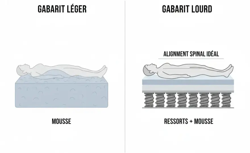 Matelas +100kg - Le guide pour un soutien parfait et durable