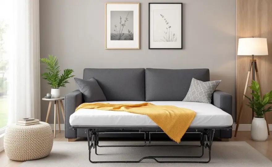 Chambre avec canapé-lit - Confort et style optimisés