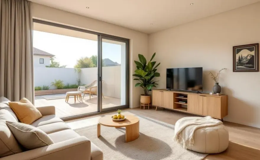 Salon avec 2 baies vitrées - Aménagez un espace lumineux et fluide