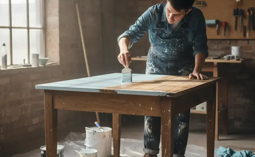 Repeindre une table en bois - La méthode simple et durable