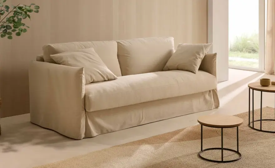 Canapé beige - Évitez l'effet fade, créez un salon stylé
