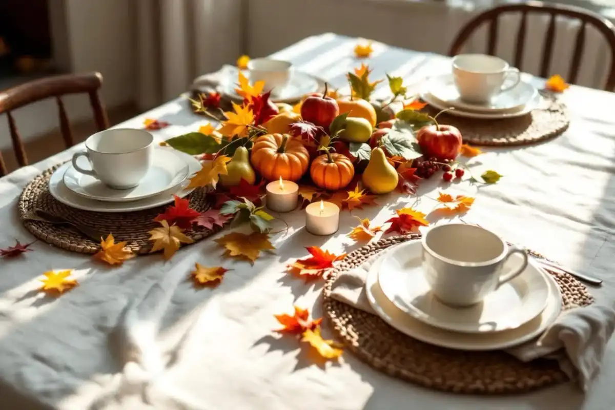 Table d'automne simple - Créez une ambiance chaleureuse sans effort