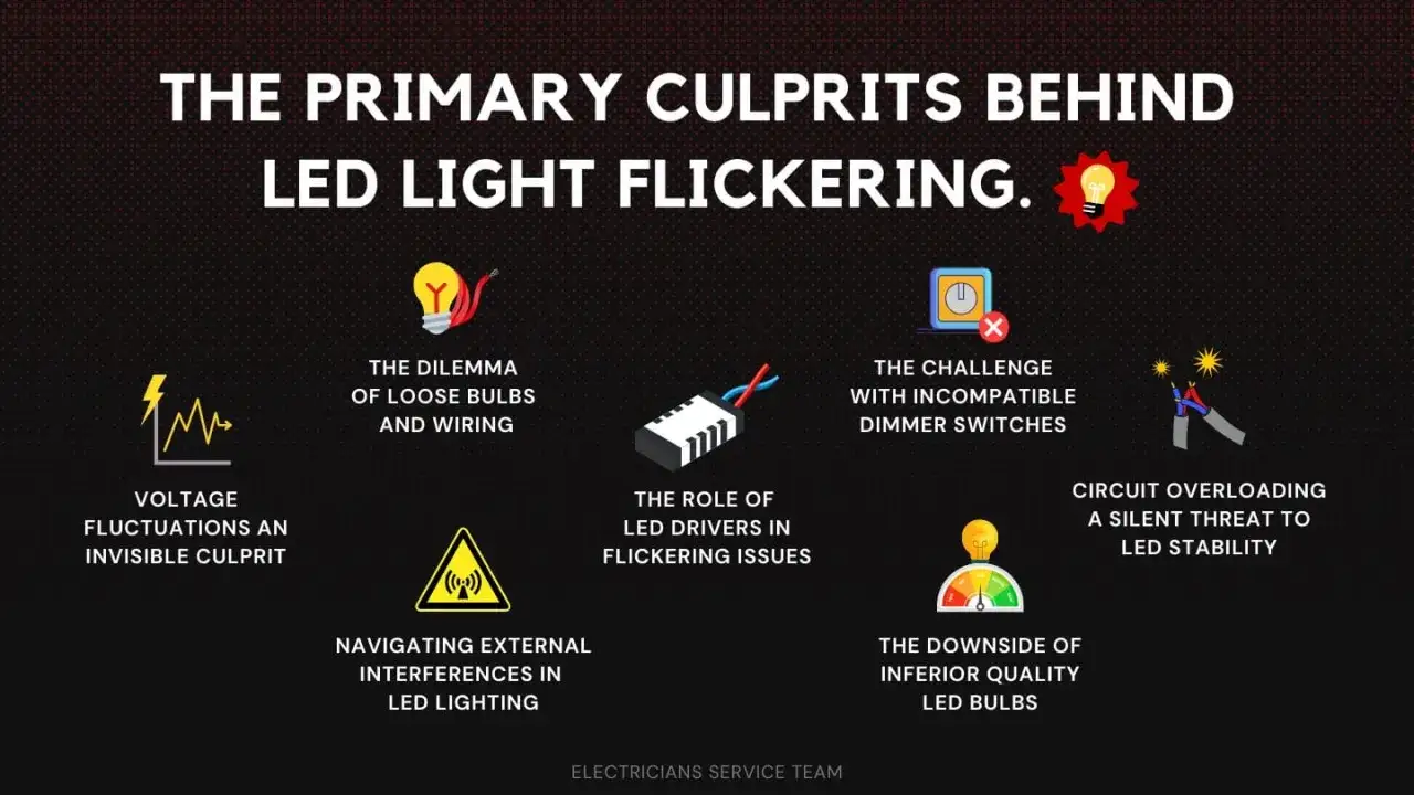 Causes de clignotement des lampes LED : ampoules lâches, variateurs incompatibles, surcharges de circuit. Aide à réparer lampe LED qui clignote.