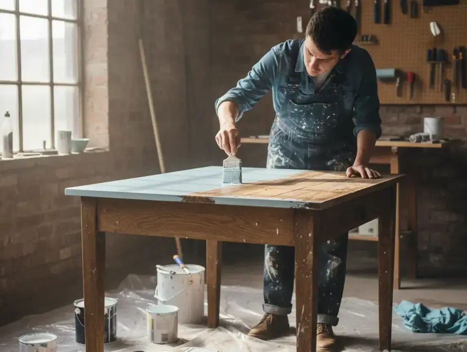 Repeindre une table en bois - La méthode simple et durable